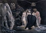 William Blake Canvas Paintings - Hecate or the Three Fates
